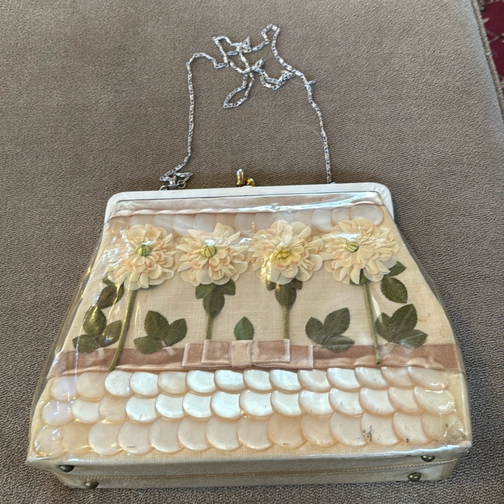 Vintage Antique Jolles Original Plastic Covered Purse Snap Closure (TD)